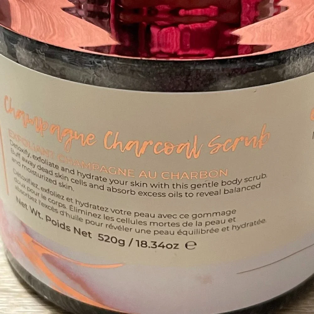 Manna Kadar Beauty New Champagne Charcoal Scrub Polish Hydrate 520g/18.34 oz